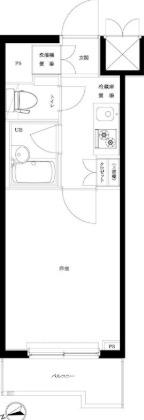 ルーブル北新宿(1K/7階)の間取り写真