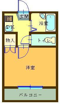 グレースモア(1K/2階)の間取り写真