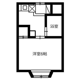 ＪＲ上越線 新前橋駅 徒歩38分 2階建 築36年(1K/1階)の間取り写真