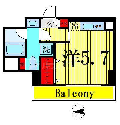 マイナビSTAY西新井駅東口(ワンルーム/4階)の間取り写真