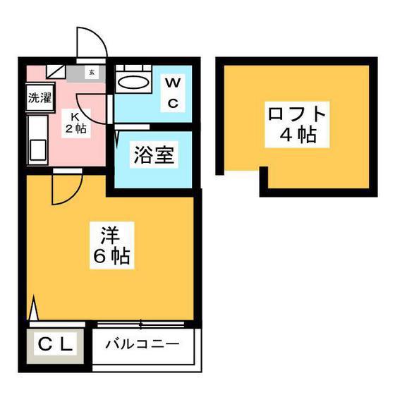 STAGE吉塚(1K/1階)の間取り写真