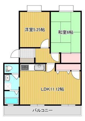 シーフロントハイツ(2LDK/3階)の間取り写真
