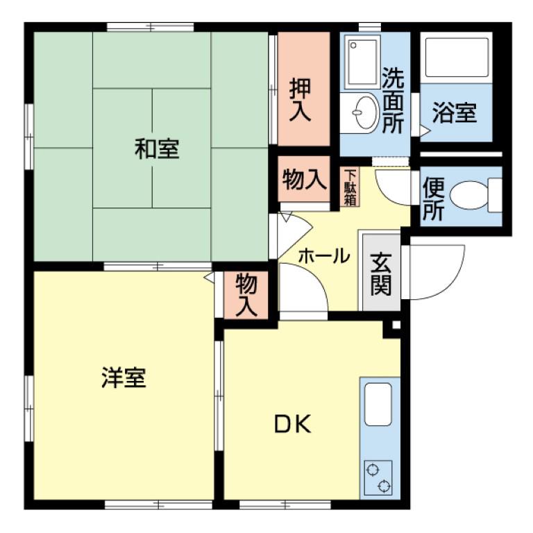 SUNハイム(2DK/2階)の間取り写真