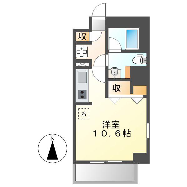 サンステージ金山(ワンルーム/8階)の間取り写真
