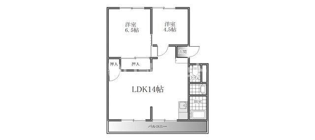 宇野ビル2号(3DK/4階)の間取り写真