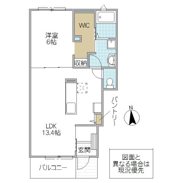 サニーメゾンB(1LDK/1階)の間取り写真