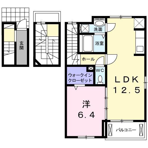 プランドール ネオ(1LDK/3階)の間取り写真