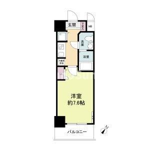 S-RESIDENCE神戸磯上通(1K/9階)の間取り写真