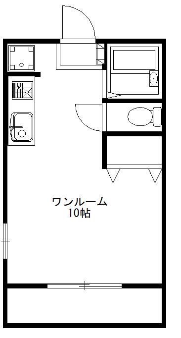 オークアンドヴァイン(ワンルーム/2階)の間取り写真