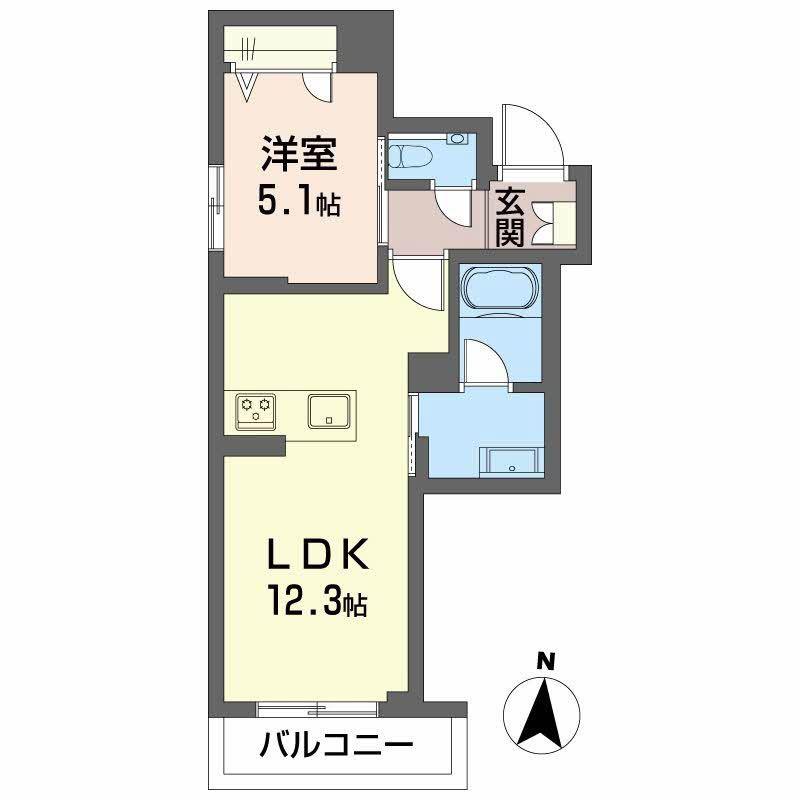 ラゴアゾ(1LDK/3階)の間取り写真
