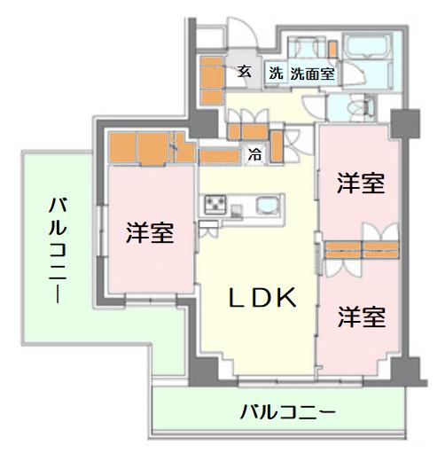 ソライエアイル練馬北町(3LDK/6階)の間取り写真