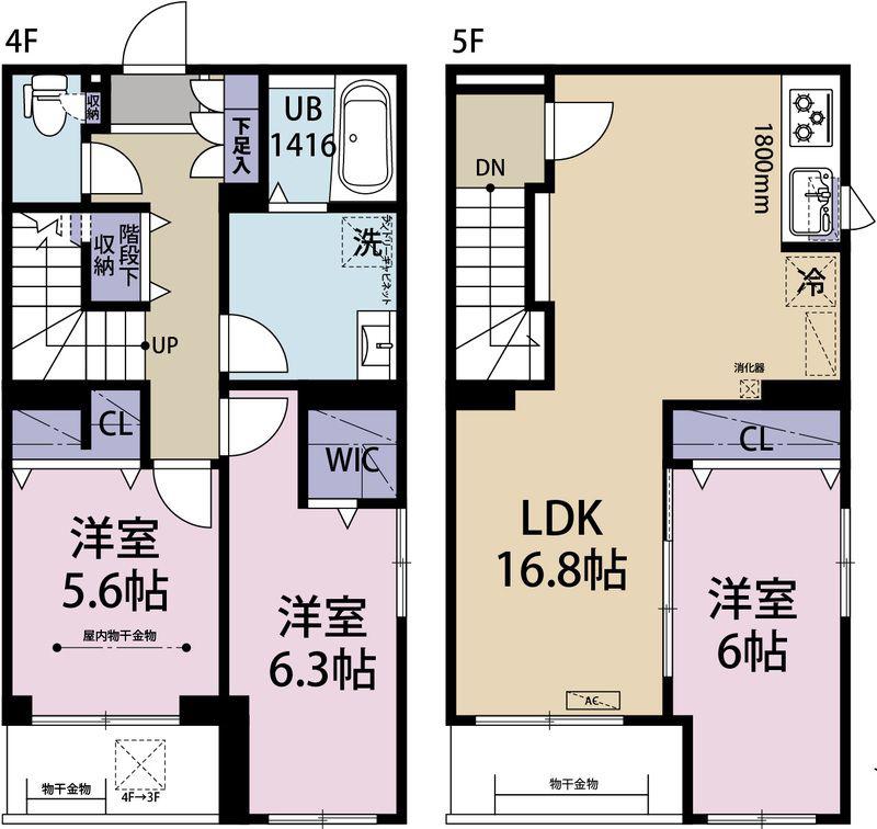 RIZ RAFFINE湘南(3LDK/4階)の間取り写真