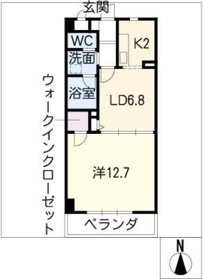 アドミール桜山(1LDK/3階)の間取り写真