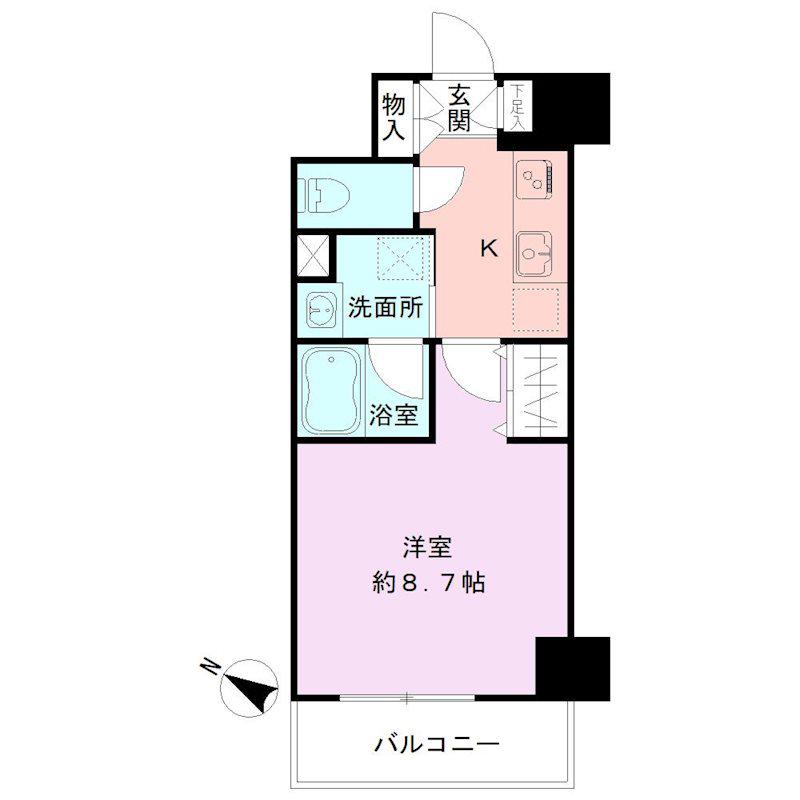 S-FORT新潟笹口(1K/9階)の間取り写真