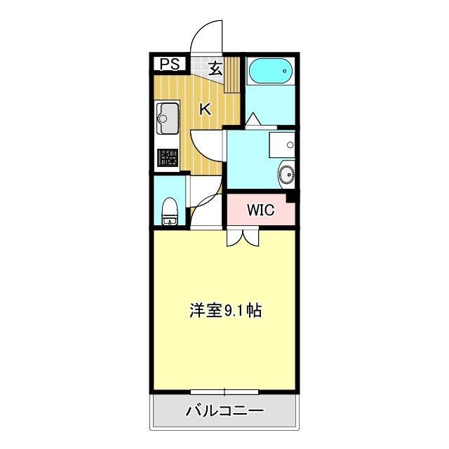 ルパーブ永田町(1K/1階)の間取り写真