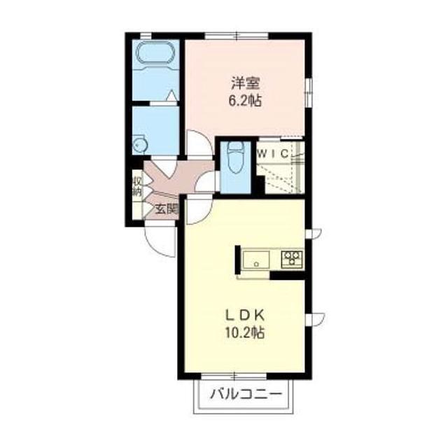 ベラビスタ(1LDK/2階)の間取り写真
