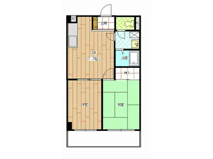 メゾン・イツワ(2DK/6階)の間取り写真