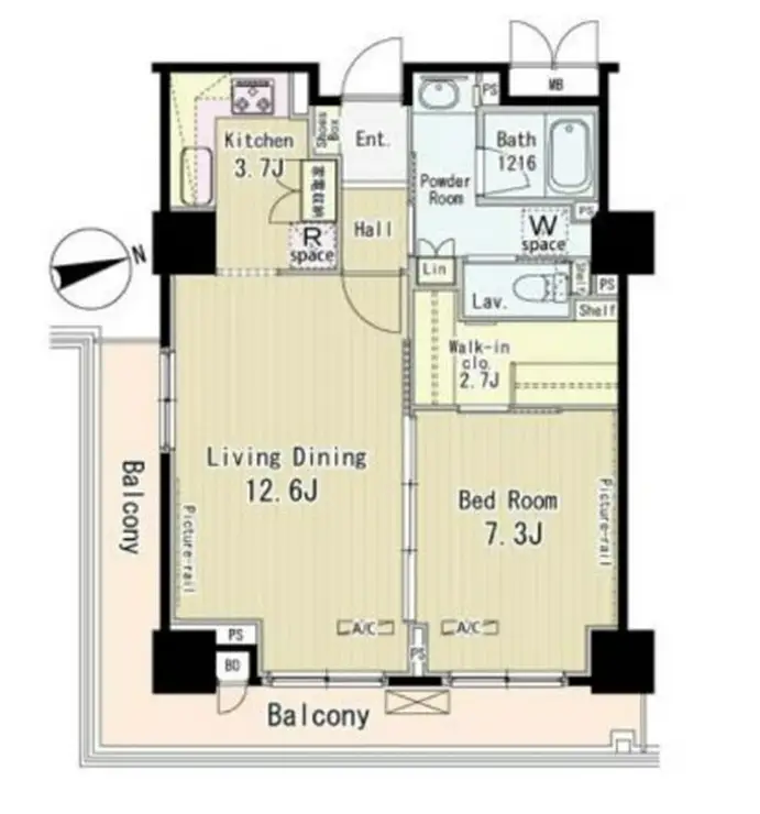 パーク・アヴェニュー神南 4階階 間取り