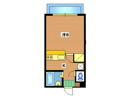 エルドミール(1K/1階)の間取り写真