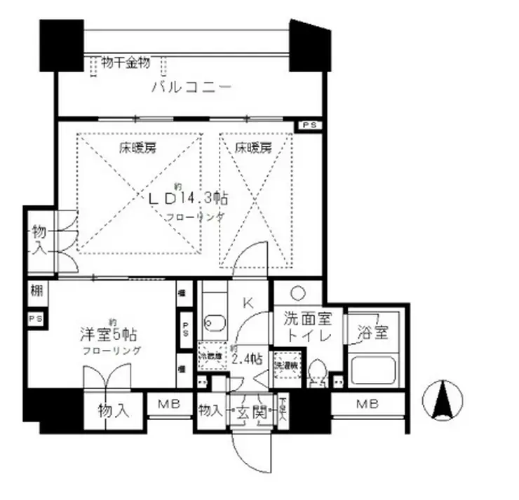 プライア渋谷 7階階 間取り