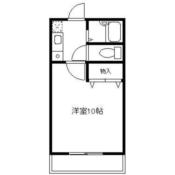 カーサYAMAMOTO(1K/1階)の間取り写真