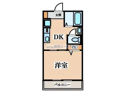 シャーメゾン灰塚A棟(1DK/1階)の間取り写真