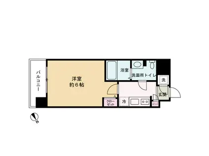 エスリード梅田グランノース(1K/10階)の間取り写真