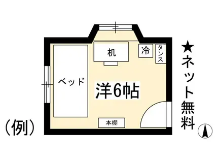 ハウスMIURA(ワンルーム/2階)の間取り写真