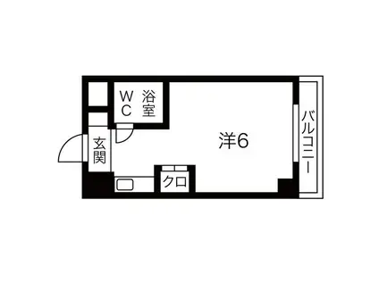 エクセルシオール長田(1K/13階)の間取り写真