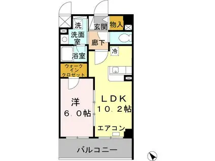 マンションレオ―ノ(1LDK/3階)の間取り写真