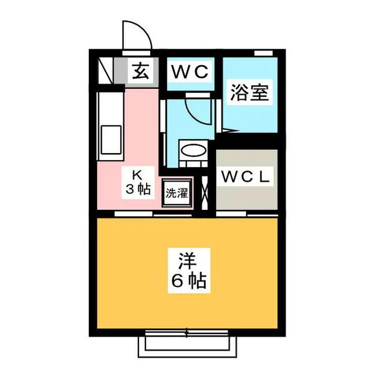 サニーハイツ新玉 1階階 間取り