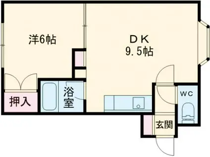 ハイツビューライフ3(1LDK/1階)の間取り写真