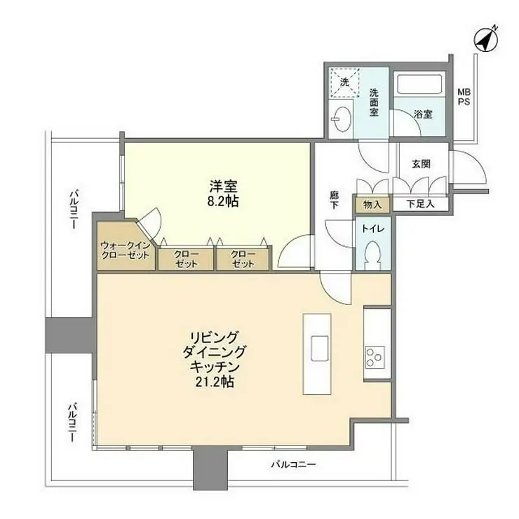 リガーレ日本橋人形町 35階階 間取り