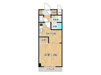 エスペランサI(1DK/1階)の間取り写真