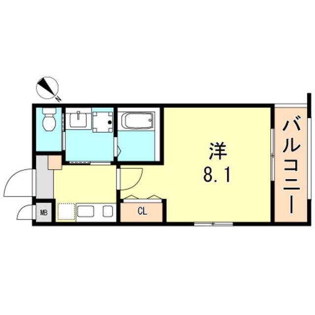 ワコーレヴィータ塚本通EX(1K/3階)の間取り写真