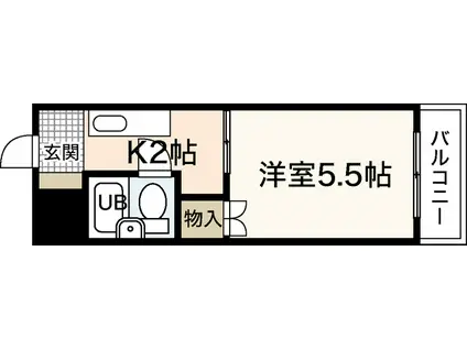 舟入松尾ビル(1K/2階)の間取り写真