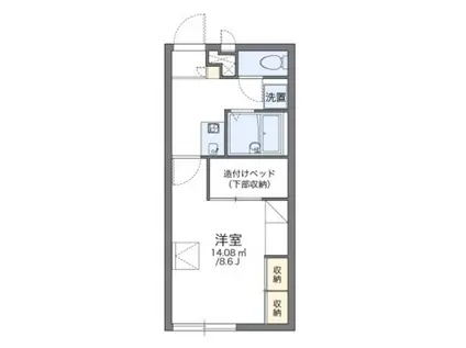 レオパレスひかり(1K/1階)の間取り写真