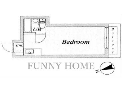 ハイシティ学芸大学第3(ワンルーム/4階)の間取り写真