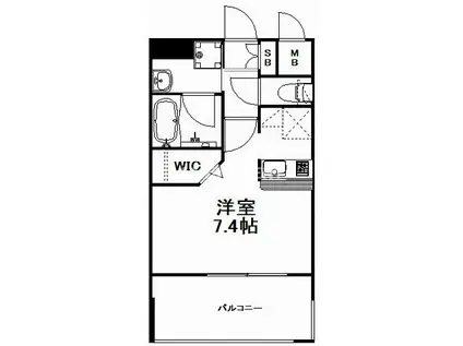 エンクレスト天神MARK(1K/11階)の間取り写真