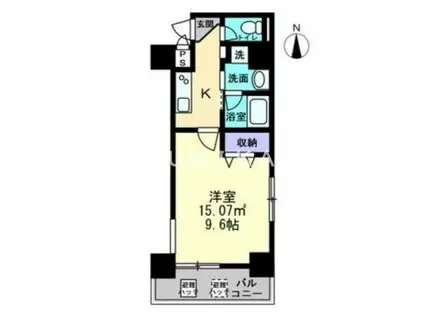 ESCAZA桑田町(1K/8階)の間取り写真