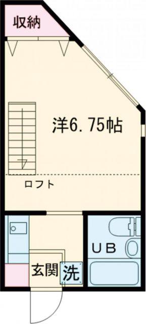 山一コーポ(1K/1階)の間取り写真