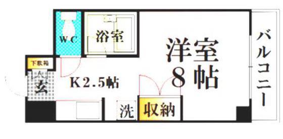 SNOW HOUSE II(ワンルーム/3階)の間取り写真