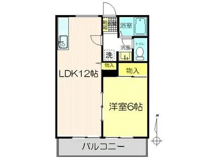 フローラルASAIE(1LDK/1階)の間取り写真