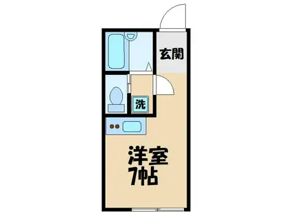 サニーグレイス国立(ワンルーム/2階)の間取り写真