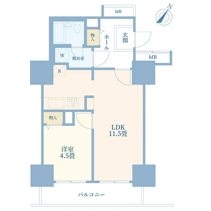 アルーサ北与野ノースピア上落合2号棟 9階階 間取り