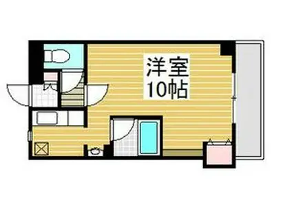 スカイコート I(ワンルーム/4階)の間取り写真