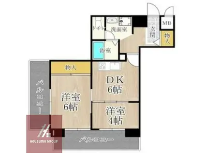 グレース大阪港(1LDK/6階)の間取り写真