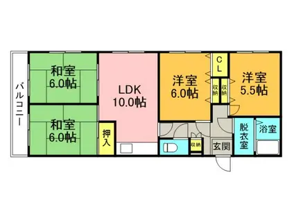 セジュールHARA(4LDK/3階)の間取り写真