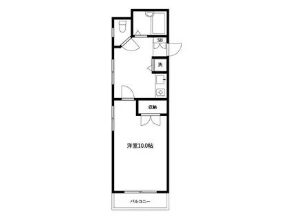 ハートランド木村(1K/2階)の間取り写真