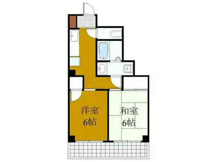 クレールメゾン北野(2K/3階)の間取り写真